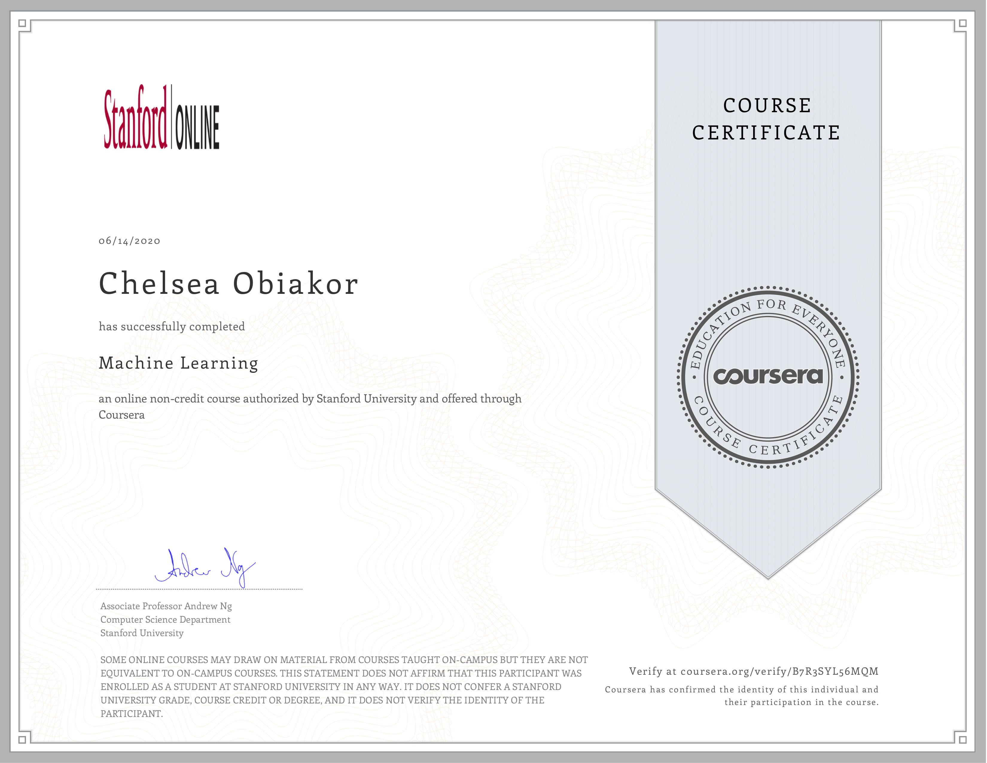 Chelsea_Obiakor_Machine_Learning_Certificate_Coursera